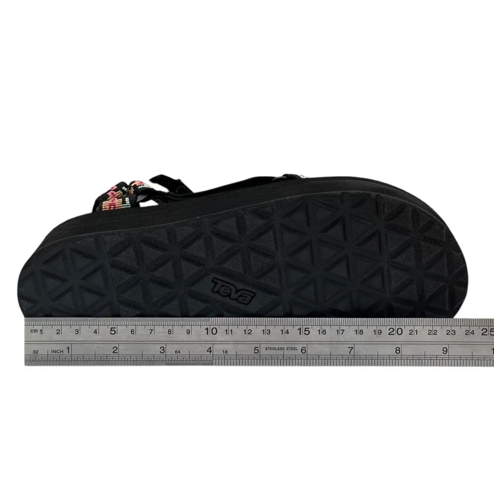 Teva Midform Universal Womens Sport Platform Sandals Size 7‎ Black Floral Multi